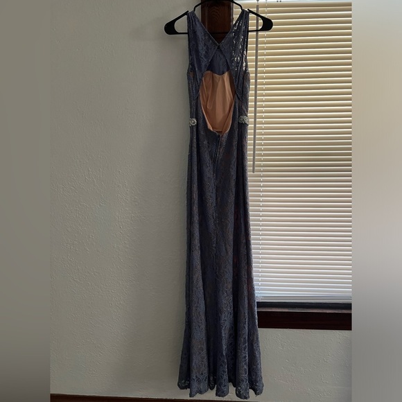 Women’s Lace open back Prom Dress City Studio Size 7 Blue - Picture 8 of 8
